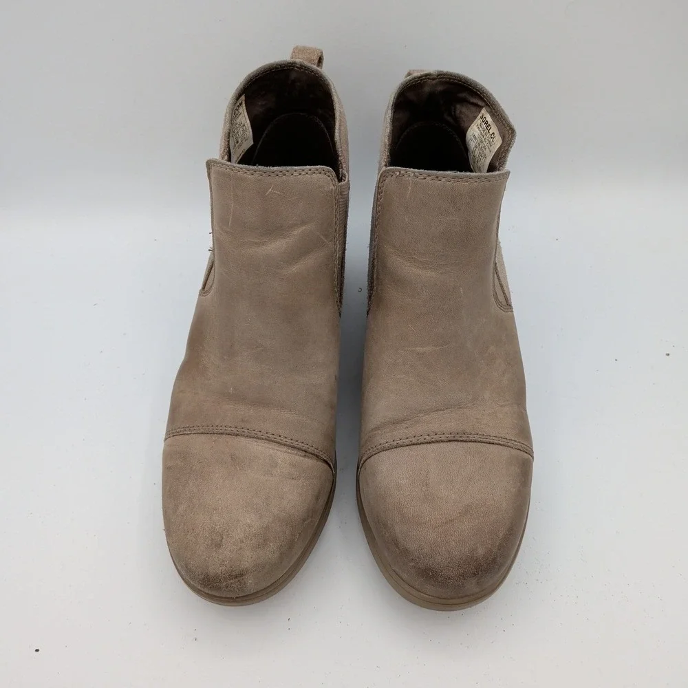 Sorel Evie Pull On Waterproof Suede Wedge Ankle Boots Major Brown NL3816-264 8.5